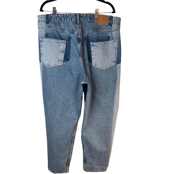 ZARA Womens Size 12/14 Light Blue Relaxed Fit Jeans 100% Cotton - Picture 2 of 15